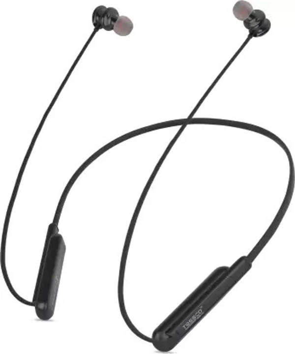 Tessco EB-407 Fast charging neckband 20hours backup,Voice assistance with mic-Black Bluetooth Headset  (Black, True Wireless)