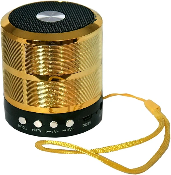 Mini Bluetooth Speaker WS 887 with FM Radio, USB Pen Drive Slot and Memory Card Slot, AUX Input Mode Speaker (Red) - Blue