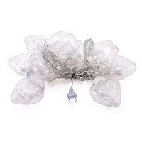 Denizz 8 FEET 12 WISH HEART BALL STRING LED LIGHTS WITH COLOR BOX FOR HOME DECORATION, DIWALI & WEDDING LED CHRISTMAS LIGHT INDOOR AND OUTDOOR LIGHT ,FESTIVAL DECORATION (WISHING BALL WARM WHITE) - White, 8 Feet