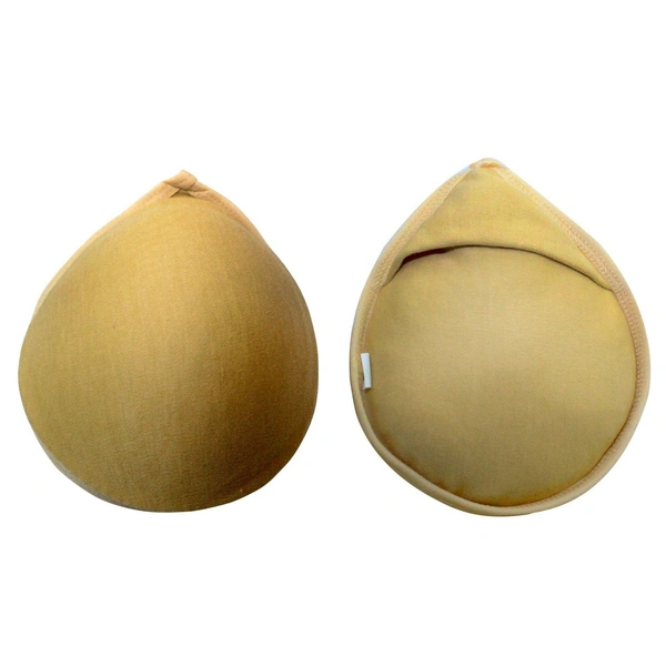 Cotton Mastectomy Fully Adjustable Bra Pads - Tan, 48