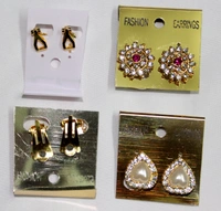 Clip On Ear Studs No Ear Hole Required . Set Of 4  - Free