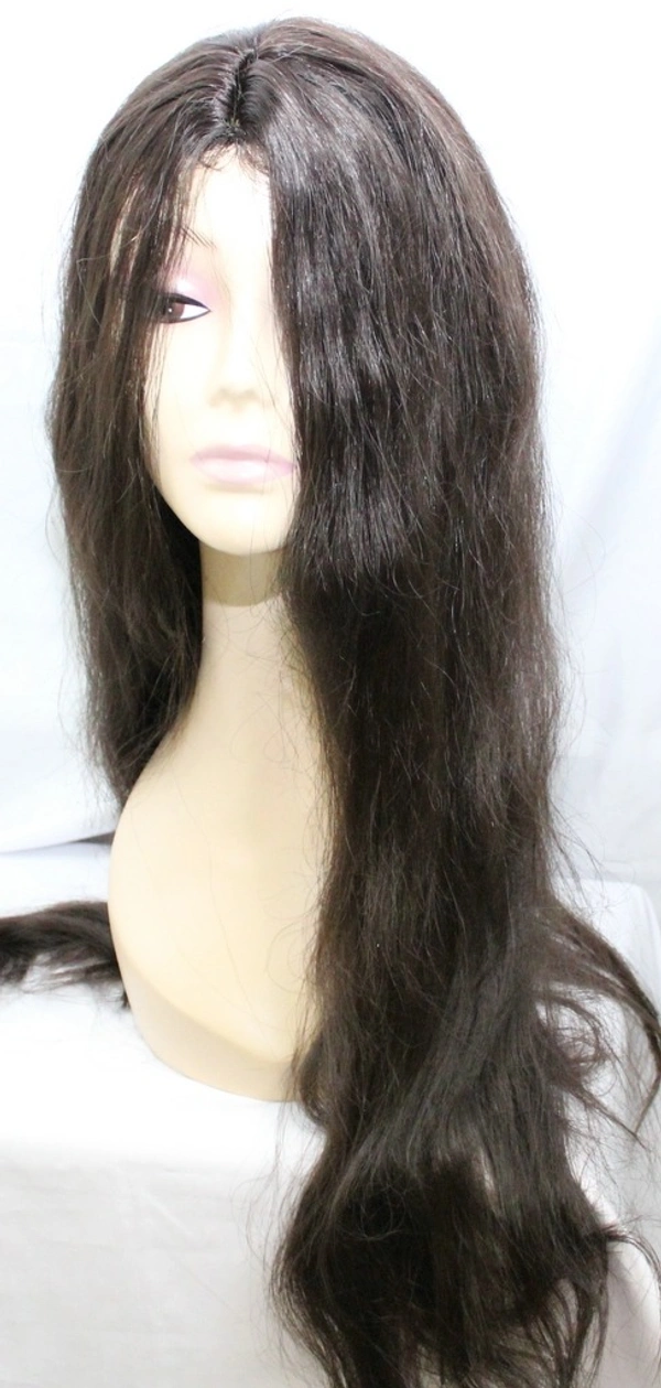 Wig women long center parting natural black  - Free