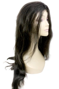 Wig women long center parting natural black  - Free