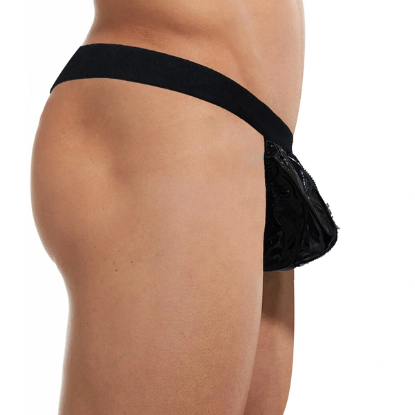 Men Fancy Zipper G String Free Size Underwear  - Free