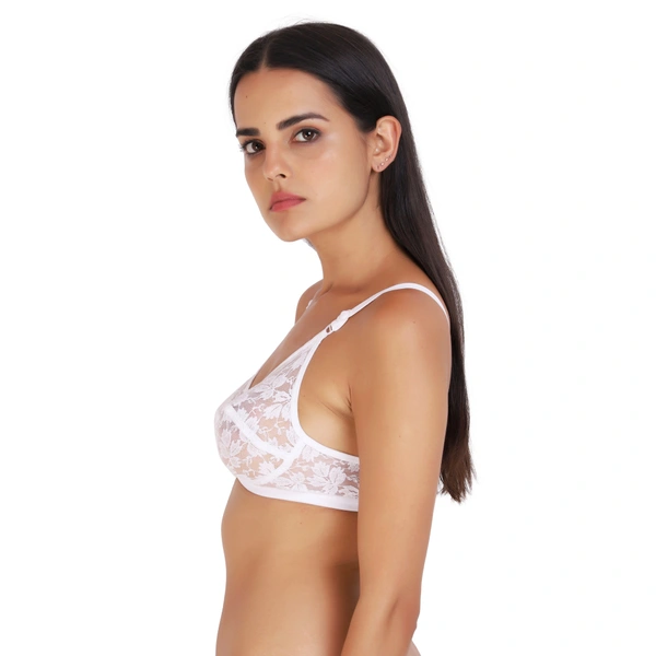 Bridal Trans Lace Net Bra  - 32