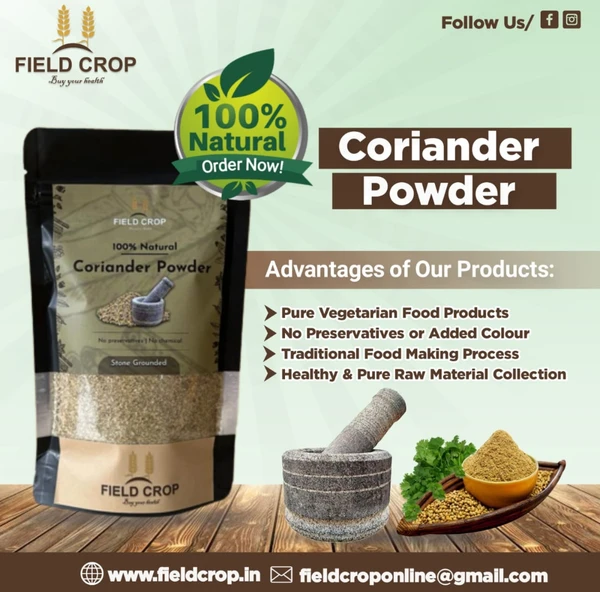 Hand Pounded Coriander Powder - 100 Gm