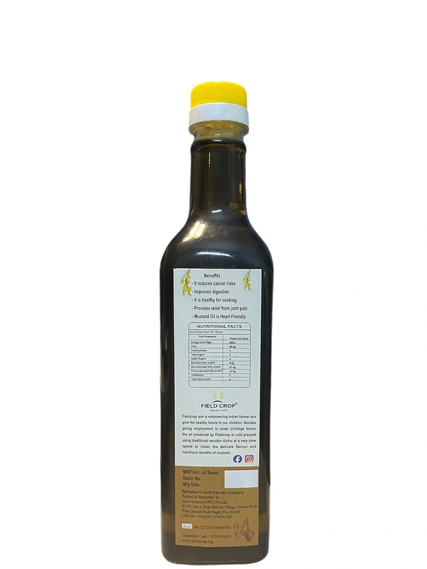 Wooden Cold Pressed Black Mustard Oil - 1000 ml