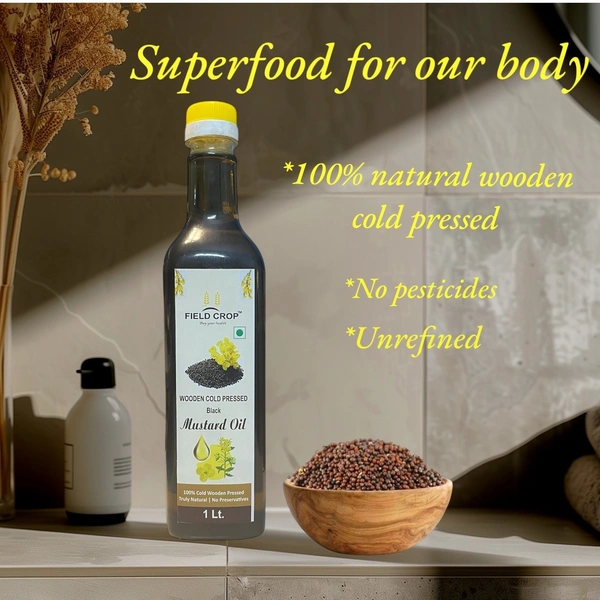 Wooden Cold Pressed Black Mustard Oil - 1000 ml