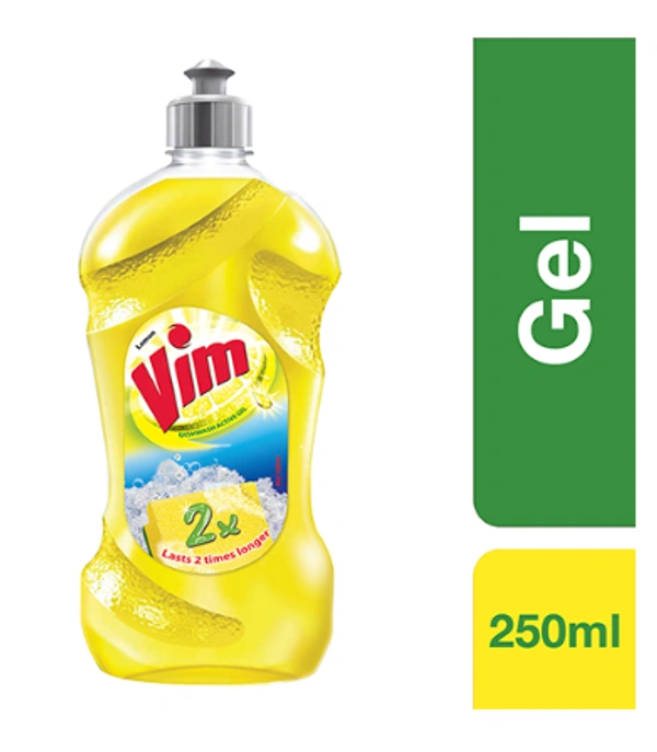 Vim Dishwash Gel - Lemon, 250ml