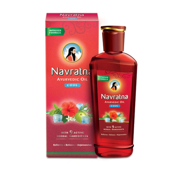 Navratan Cool Hair Oil - Red, 100ml