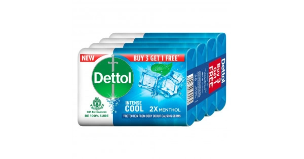 Detol Intese Cool Menthol Soap  - 75g each 3+1Free