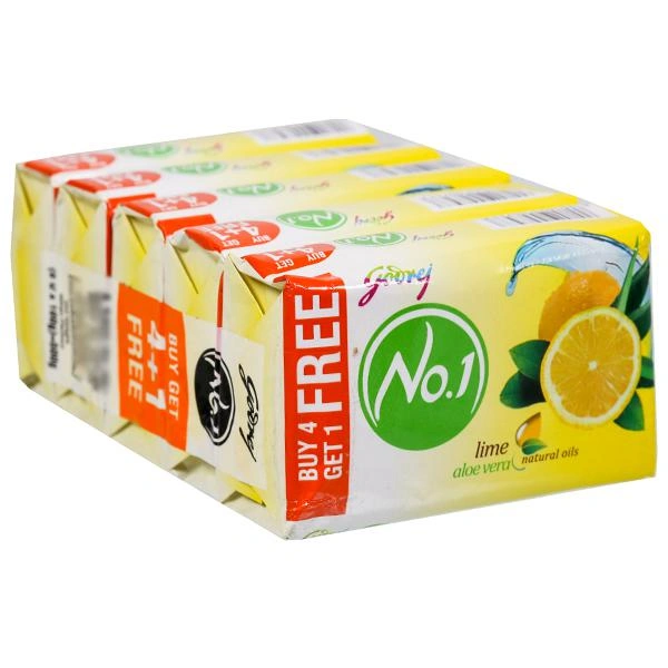 Godrej No.1 Lime Aloevera Bathing Soap - 150gx4N