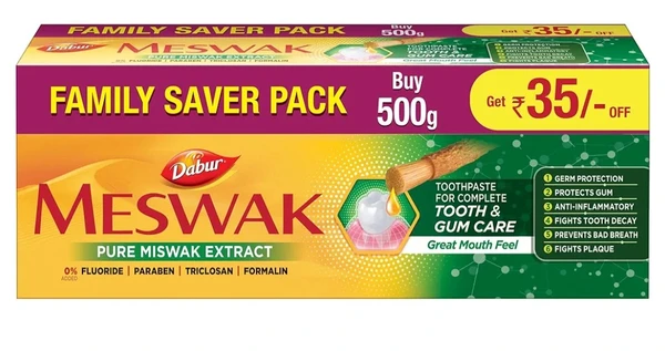 Dabur Miswak Paste 500gm [2×200+1×100gm]