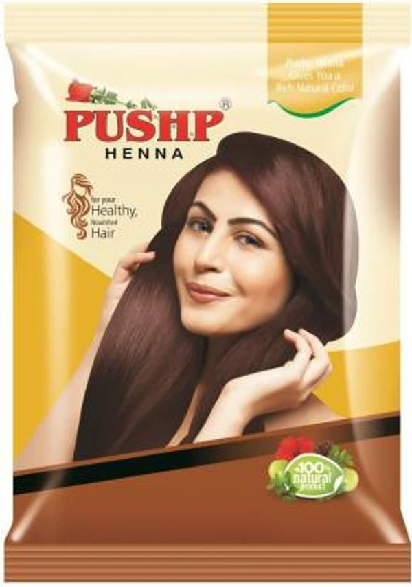 pushp henna natural brown 20g