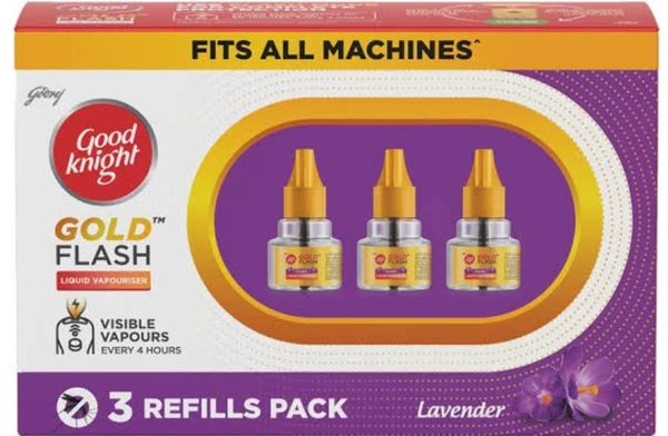 Godrej Good Night Good Flash Lavender Refils [3 Refils Pack]