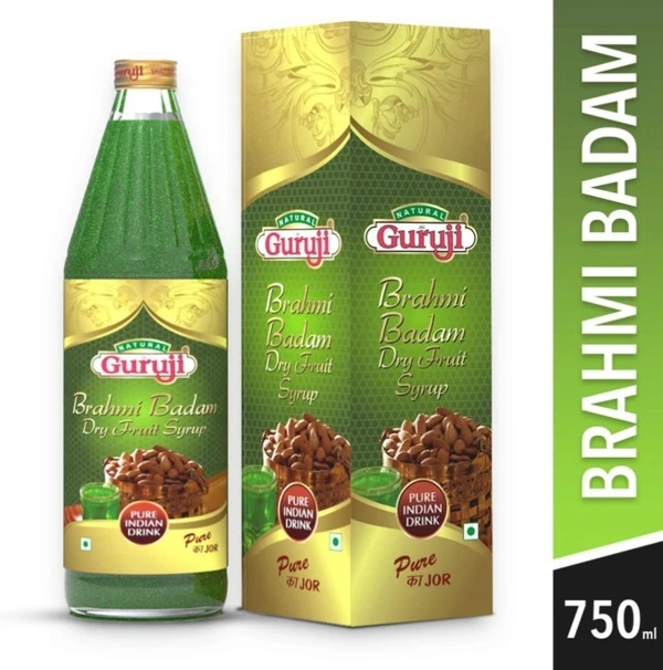 GURU JI Brahmi Badam Dry Fruit Syrup - 750 ML