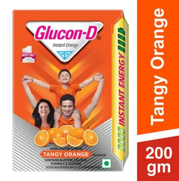 Glucon-D Tangy Orange 200 gm - Tangy Orange, 200 GM