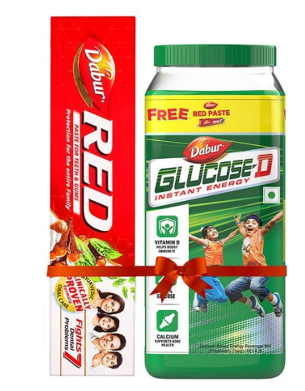 DABUR Dabur Glucose-D 1kg - FREE DABUR RED PASTE WORTH ₹130/- (200GM), 1 KG