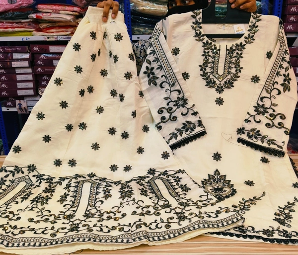 black and white garara elephant plazzo embroided fancy collections in 24 size