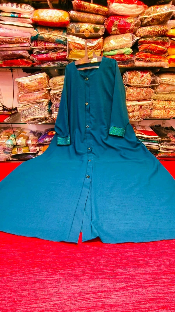 fancy abaya - Free Size 55 Inch, green