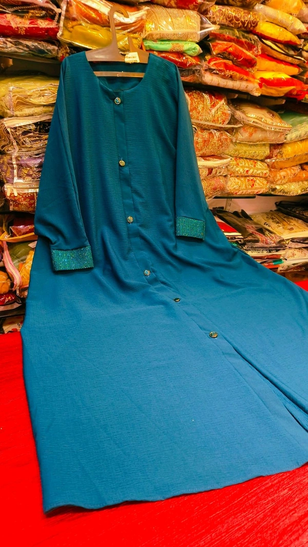 fancy abaya - Free Size 55 Inch, green