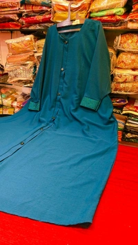 fancy abaya - Free Size 55 Inch, green