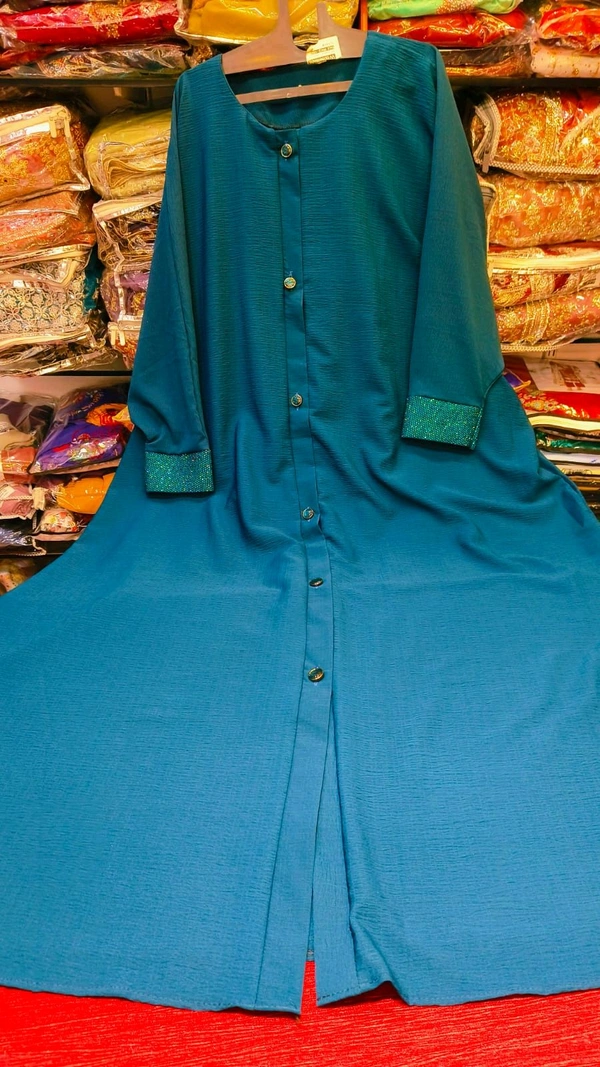 fancy abaya - Free Size 55 Inch, green
