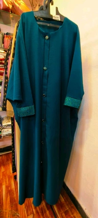 fancy abaya - Free Size 55 Inch, green