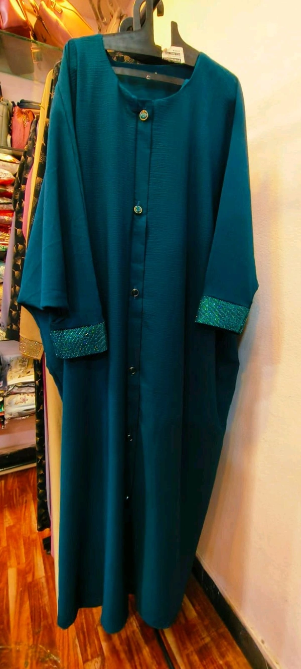 fancy abaya - Free Size 55 Inch, green