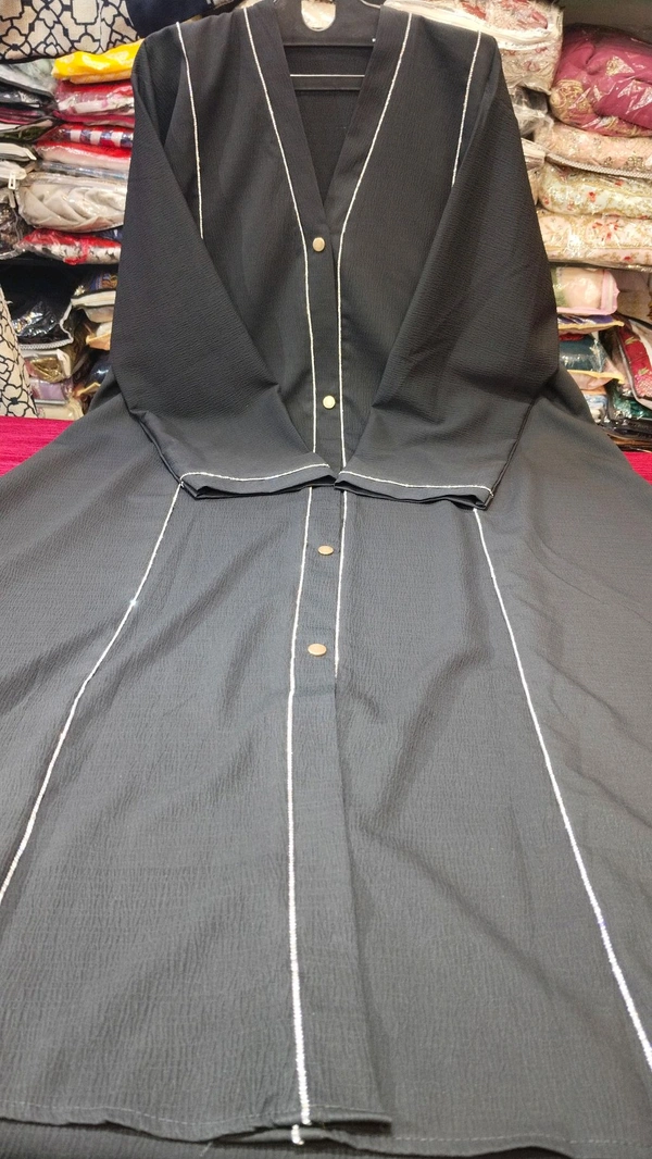 fancy abaya - 7xl 54inch, Black