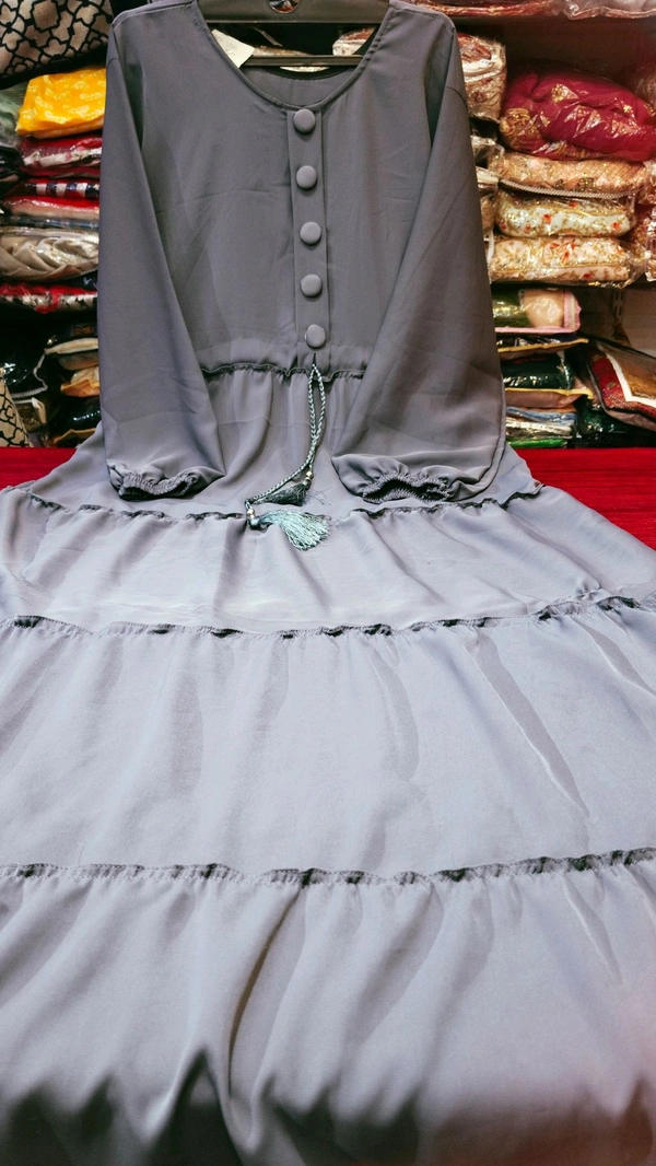 Fancy Abaya - Gray, 4xl 50inch