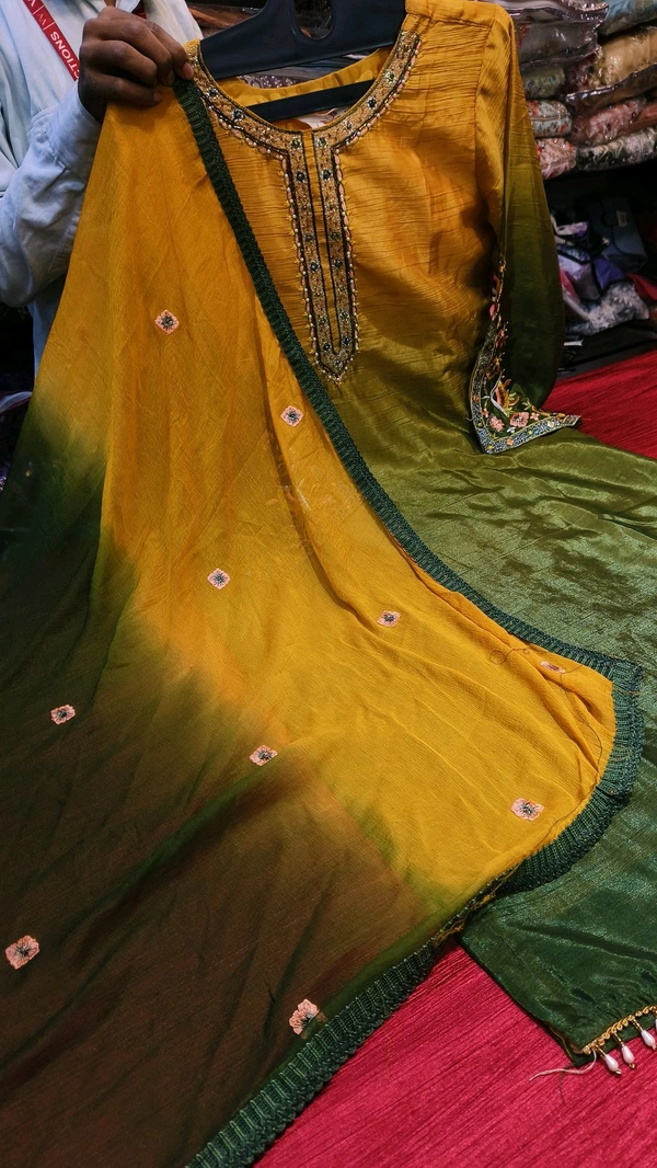 Pakistani readymade offer 1 - omber green, Xl