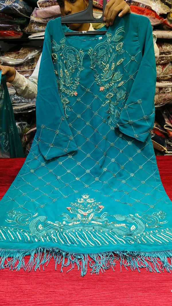 Pakistani readymade offer 1 - rama green, Xl