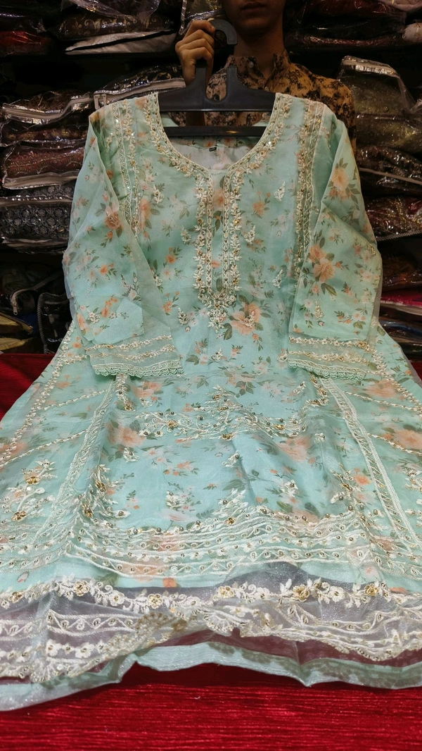 Pakistani readymade offer 1 - coral green, Xxl