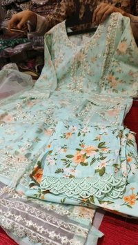 Pakistani readymade offer 1 - coral green, Xxl