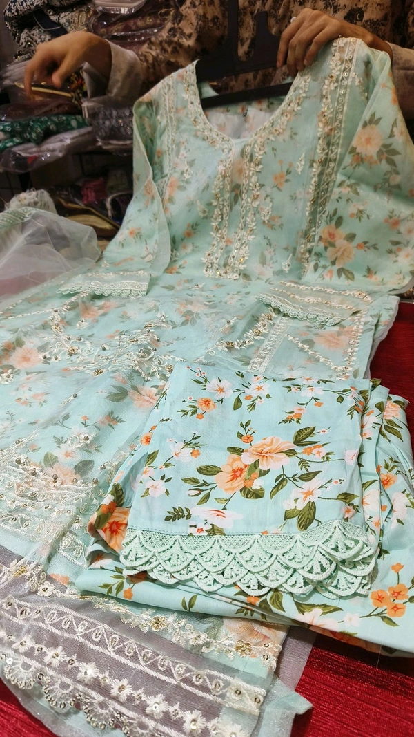 Pakistani readymade offer 1 - coral green, Xxl