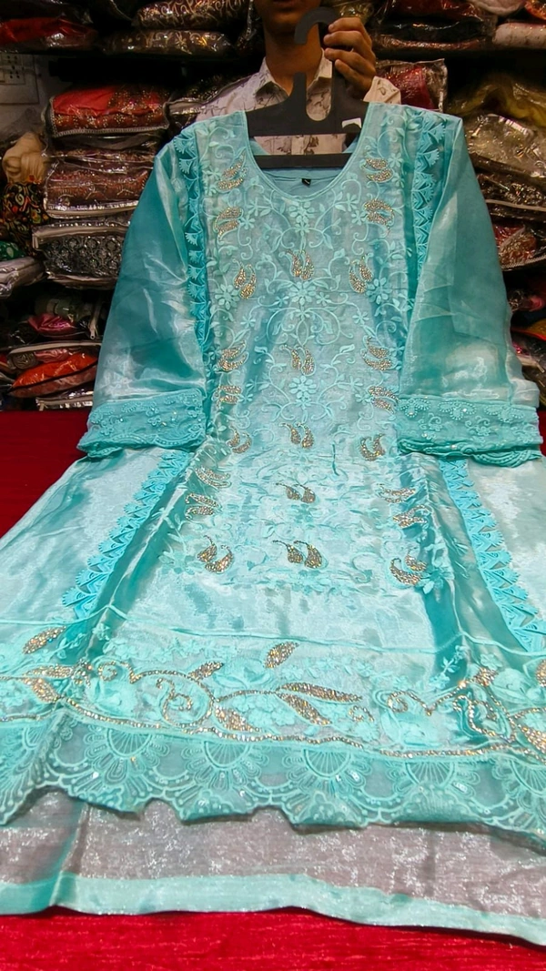 Pakistani suit - Xxl, sky blue