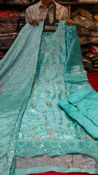 Pakistani suit - Xxl, sky blue