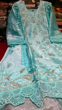 Pakistani suit - Xxl, sky blue