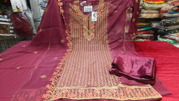 materials zari work fancy suits