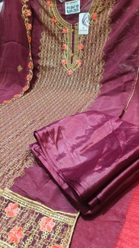 materials zari work fancy suits