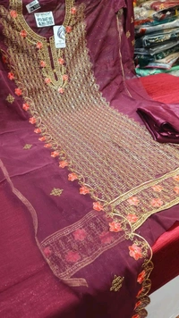materials zari work fancy suits