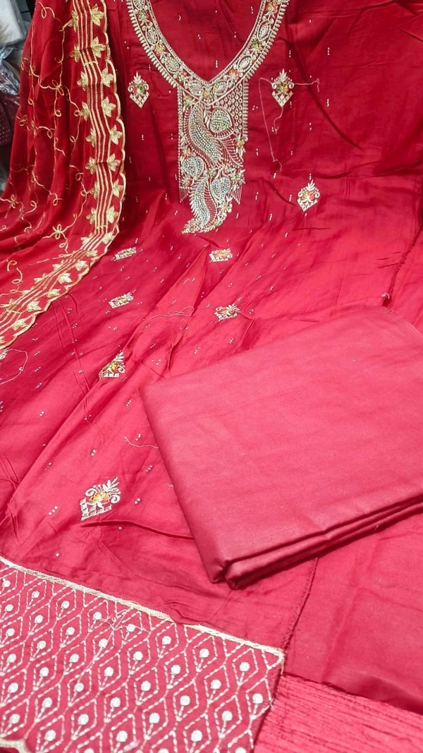 materials zari work fancy suits