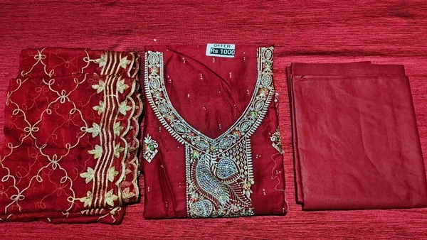 materials zari work fancy suits
