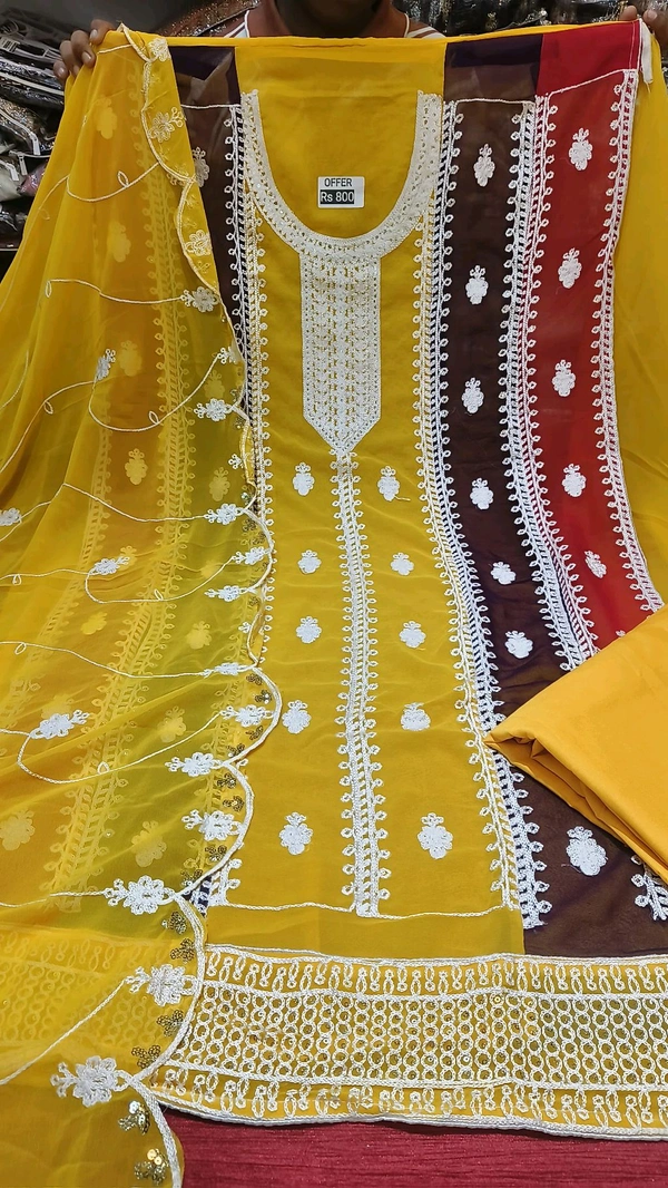  materials zari work fancy suits