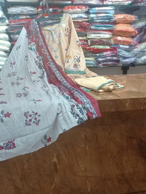  Lawn suit mustard 
 - Xxl