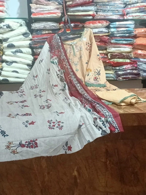  Lawn suit mustard 
 - Xxl