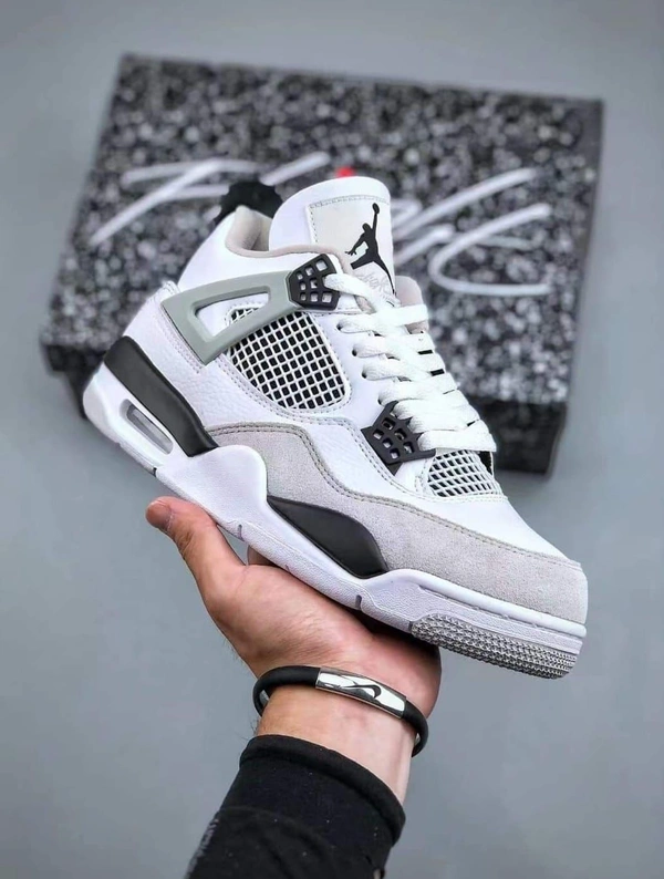 Nike Air Jordan 4 Retro - Gray+Black+White, 10