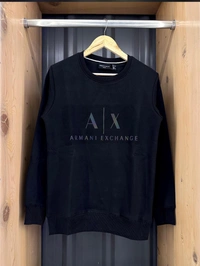 ARMANI full Sleeves Sweatshirt - BOTH SIDE POCKETS  - White, M