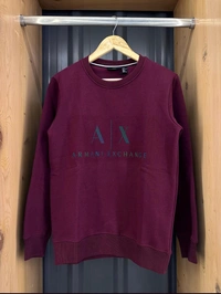 ARMANI full Sleeves Sweatshirt - BOTH SIDE POCKETS  - White, M
